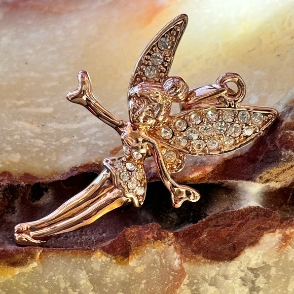 Disney Tinker Bell 18K Rose Gold Plated Pendant - Picture 9 of 11